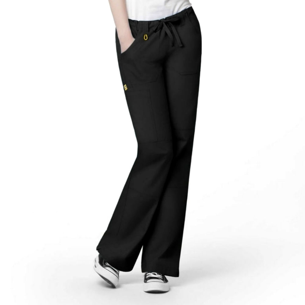 New Lot of 4 Women's Draw String Scrub Pant Black Medium Petite